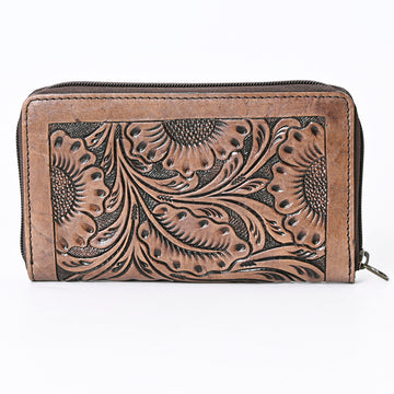 OHLAY WALLET Hand Tooled Genuine Leather women bag western handbag purse
